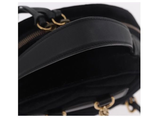 GUCCI GG Marmont Backpack Velor Black Gold 524568 - vista 7