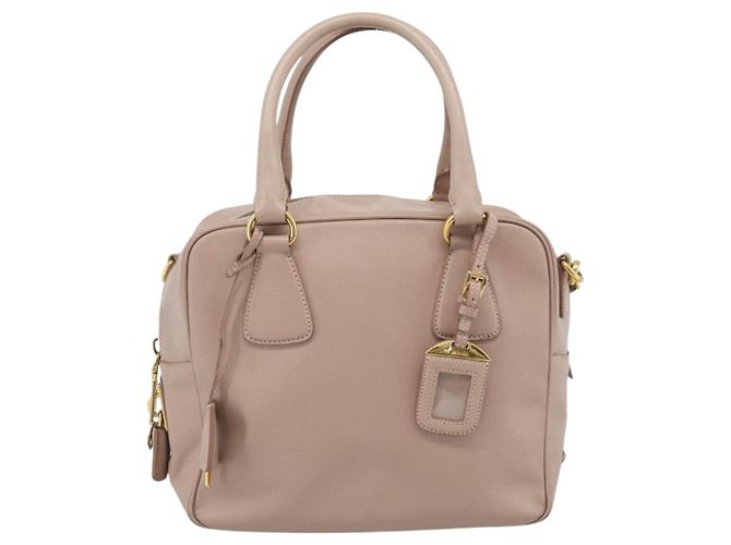 PRADA Hand Bag Saffiano leather 2way Pink Gold - vista 13