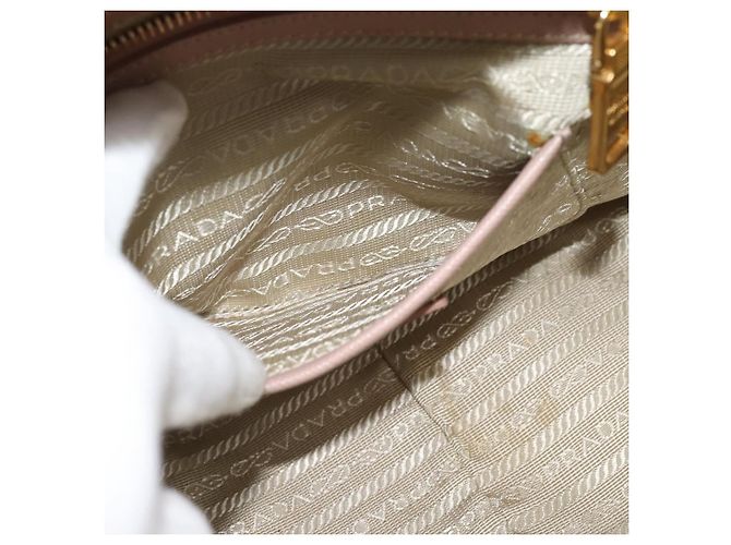 PRADA Hand Bag Saffiano leather 2way Pink Gold - vista 27