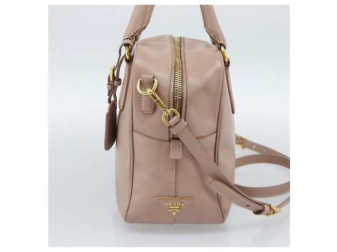 PRADA Hand Bag Saffiano leather 2way Pink Gold - vista 4