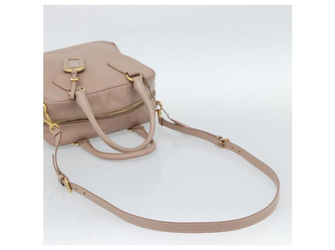 PRADA Hand Bag Saffiano leather 2way Pink Gold - vista 8