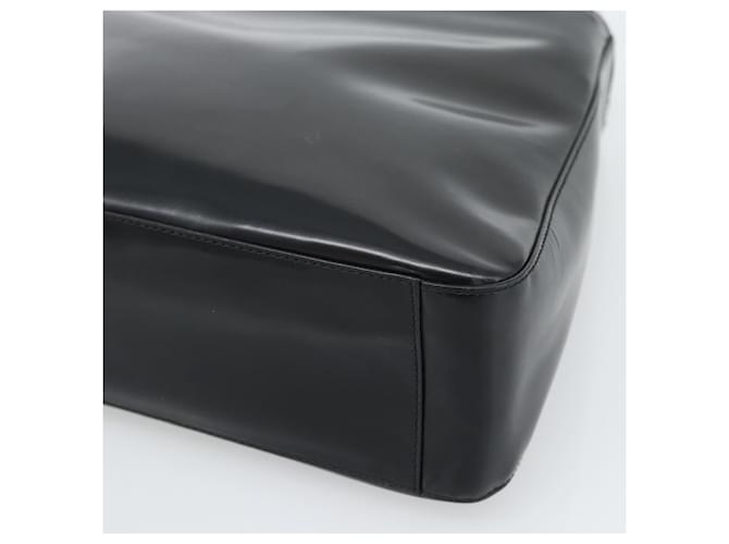 PRADA Shoulder Bag Leather Black Silver - vista 10
