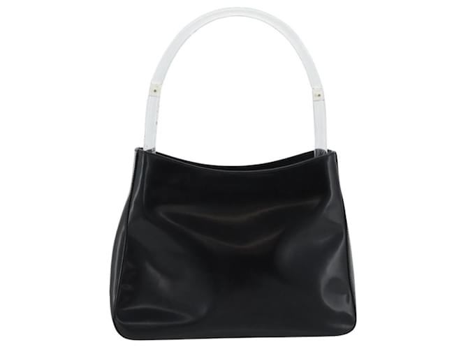 PRADA Shoulder Bag Leather Black Silver - vista 13