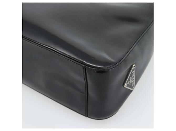 PRADA Shoulder Bag Leather Black Silver - vista 16