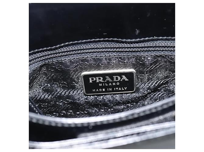 PRADA Shoulder Bag Leather Black Silver - vista 19