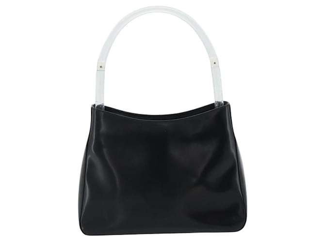 PRADA Shoulder Bag Leather Black Silver - vista 2