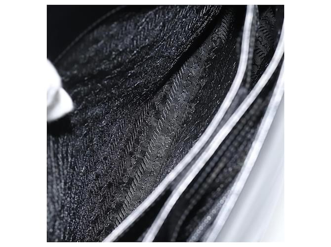 PRADA Shoulder Bag Leather Black Silver - vista 25