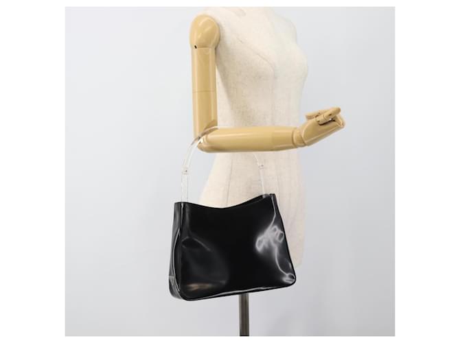 PRADA Shoulder Bag Leather Black Silver - vista 26