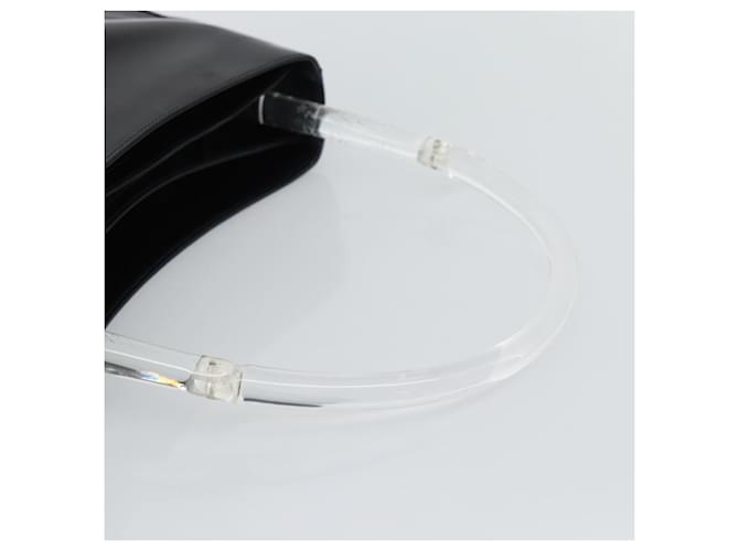 PRADA Shoulder Bag Leather Black Silver - vista 7