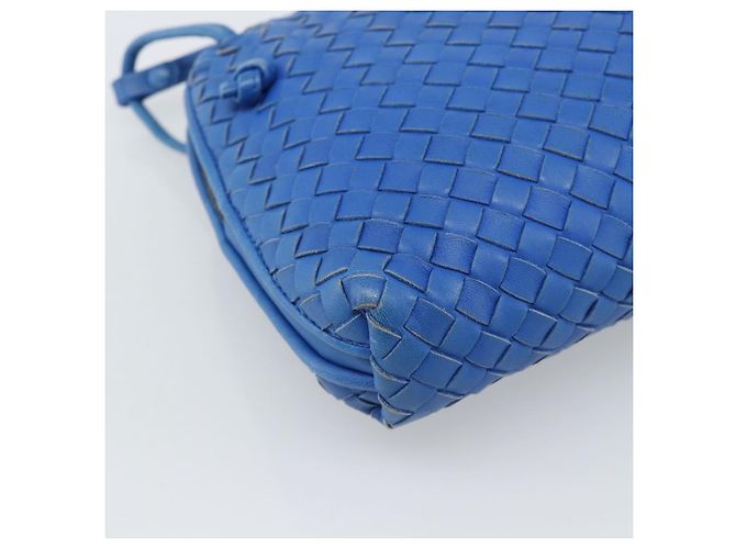 BOTTEGA VENETA INTRECCIATO Shoulder Bag Leather Blue - vista 10