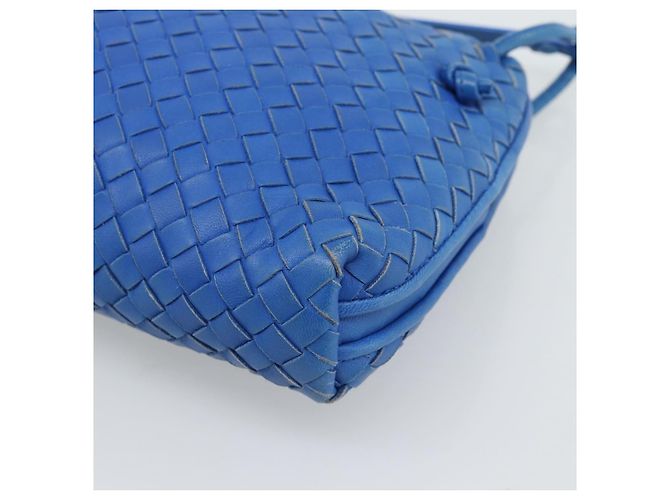 BOTTEGA VENETA INTRECCIATO Shoulder Bag Leather Blue - vista 14
