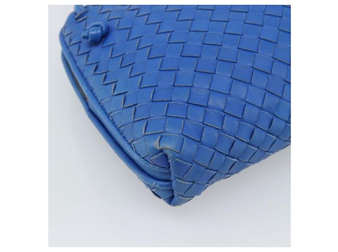 BOTTEGA VENETA INTRECCIATO Shoulder Bag Leather Blue - vista 15