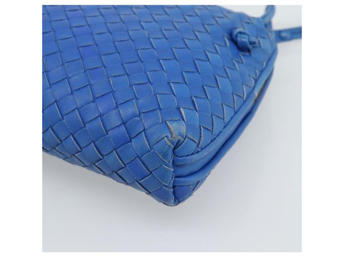BOTTEGA VENETA INTRECCIATO Shoulder Bag Leather Blue - vista 16