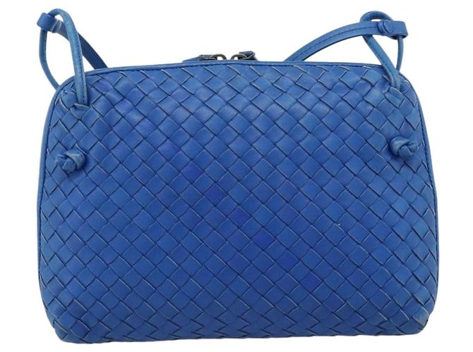 BOTTEGA VENETA INTRECCIATO Shoulder Bag Leather Blue - vista 2