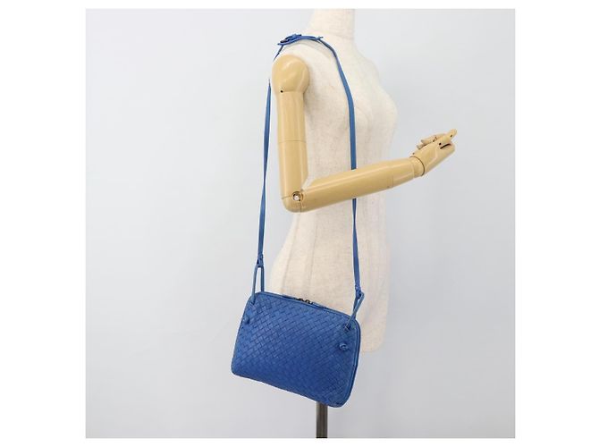 BOTTEGA VENETA INTRECCIATO Shoulder Bag Leather Blue - vista 23