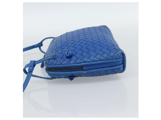 BOTTEGA VENETA INTRECCIATO Shoulder Bag Leather Blue - vista 3