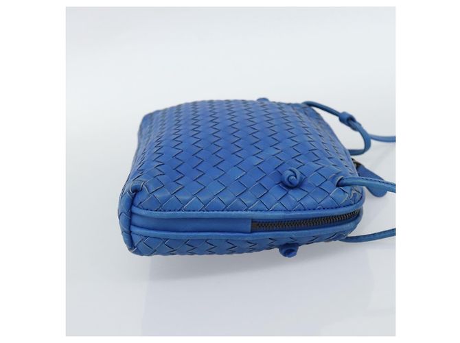 BOTTEGA VENETA INTRECCIATO Shoulder Bag Leather Blue - vista 4