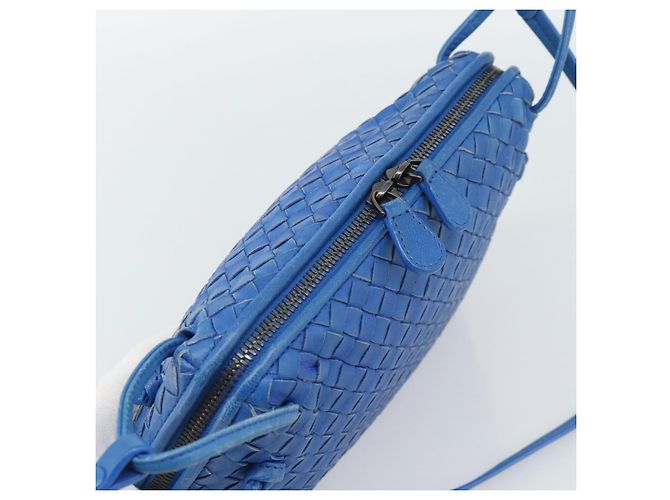 BOTTEGA VENETA INTRECCIATO Shoulder Bag Leather Blue - vista 6