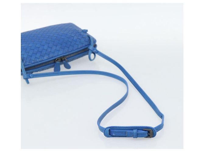 BOTTEGA VENETA INTRECCIATO Shoulder Bag Leather Blue - vista 7
