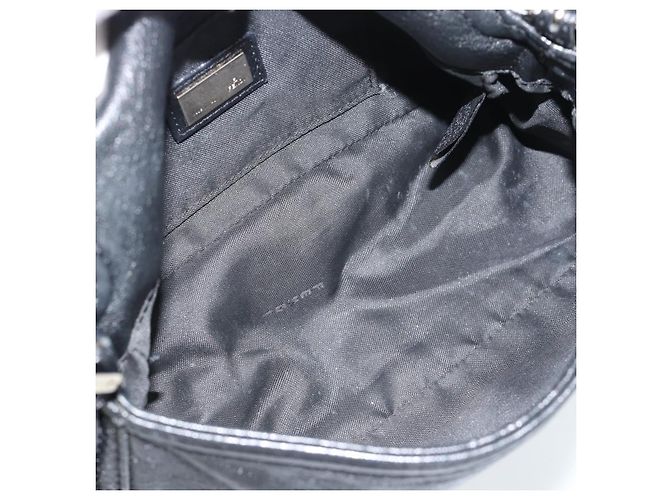 FENDI Mamma Baguette Shoulder Bag Leather Black Silver - vista 10