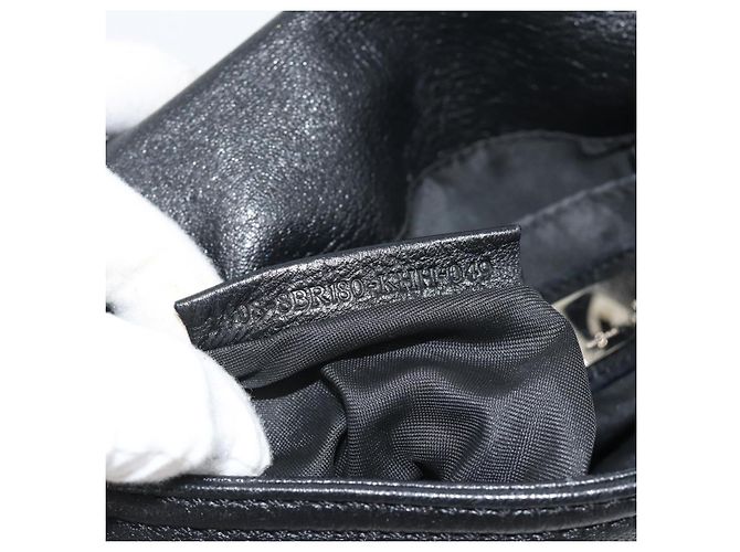 FENDI Mamma Baguette Shoulder Bag Leather Black Silver - vista 11