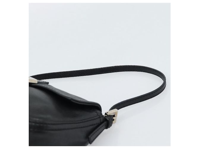 FENDI Mamma Baguette Shoulder Bag Leather Black Silver - vista 14