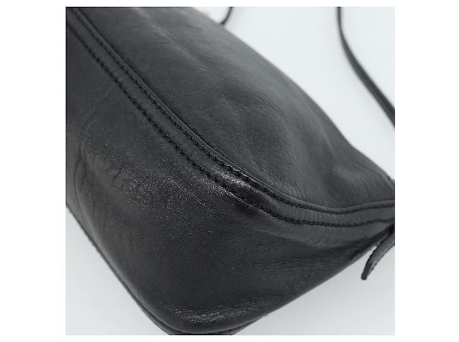 FENDI Mamma Baguette Shoulder Bag Leather Black Silver - vista 16