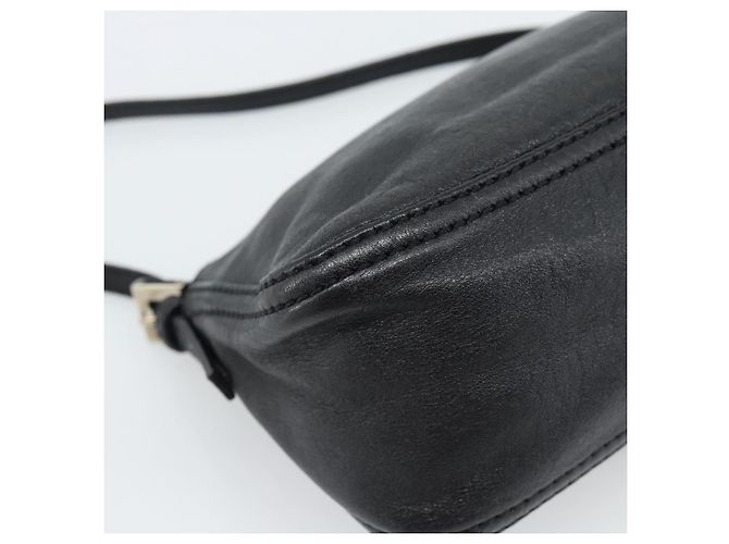 FENDI Mamma Baguette Shoulder Bag Leather Black Silver - vista 17