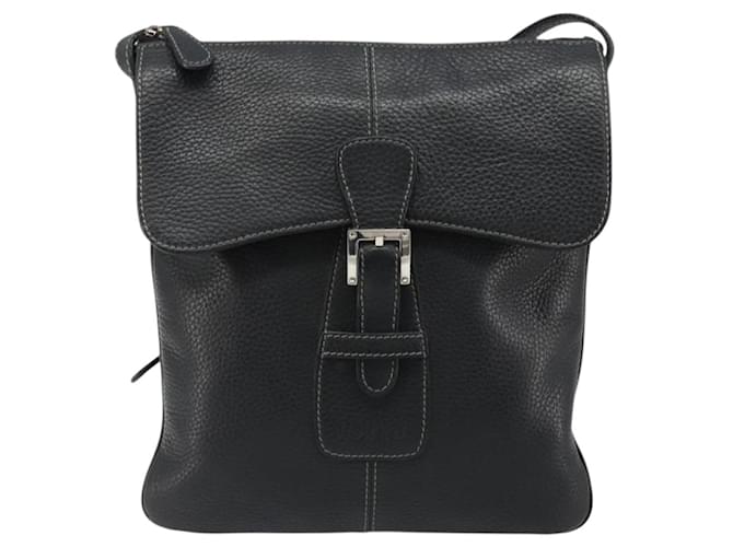 LOEWE Shoulder Bag Leather Black Silver - vista 13