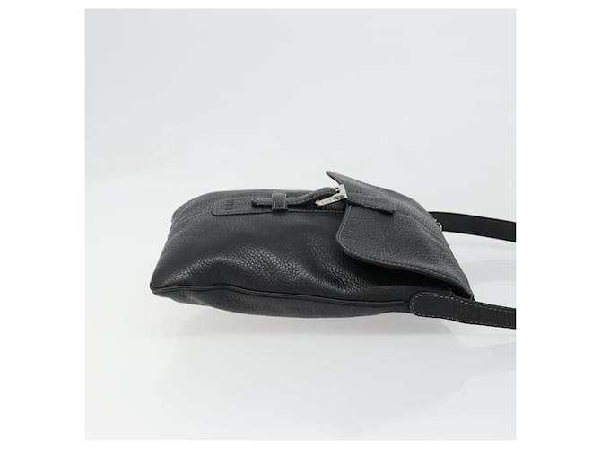 LOEWE Shoulder Bag Leather Black Silver - vista 3