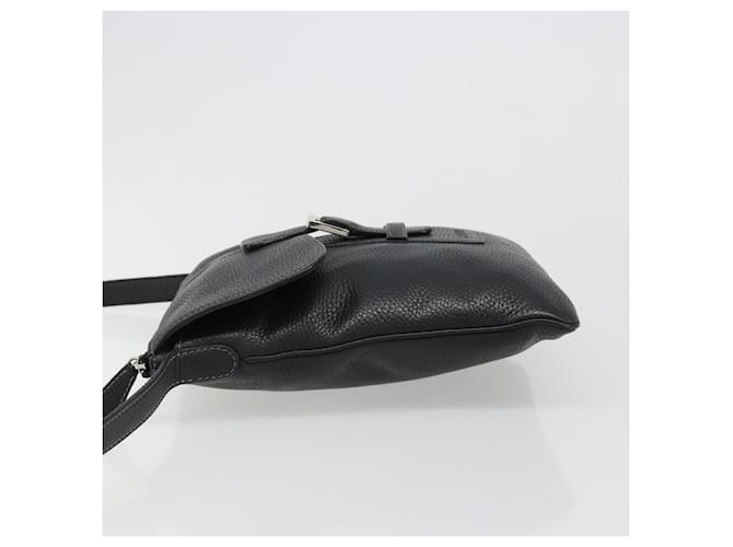 LOEWE Shoulder Bag Leather Black Silver - vista 4