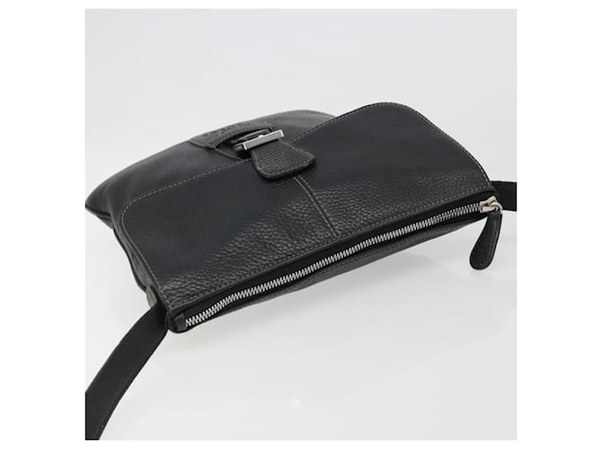 LOEWE Shoulder Bag Leather Black Silver - vista 6
