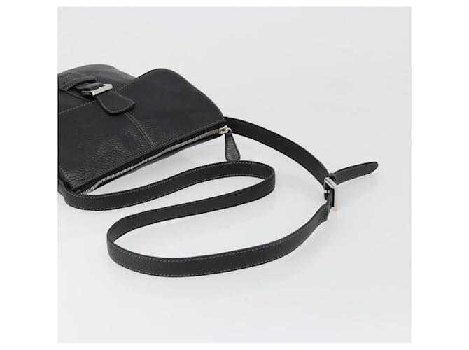 LOEWE Shoulder Bag Leather Black Silver - vista 7