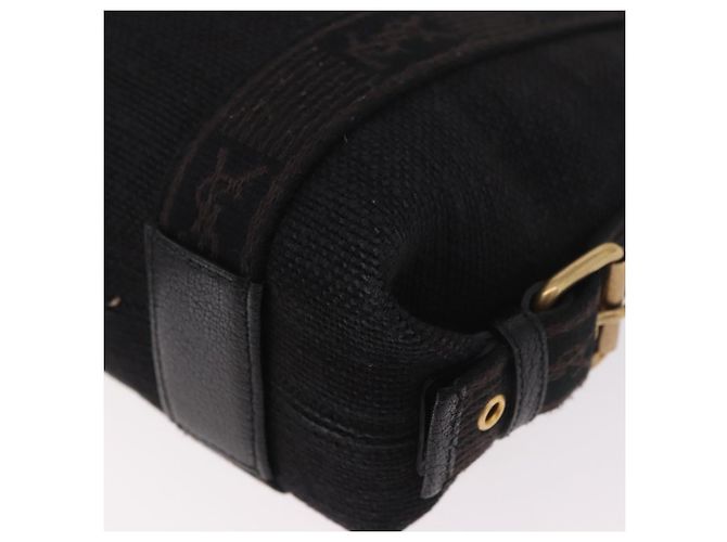 SAINT LAURENT Kahala Hand Bag Canvas Black Gold - vista 14