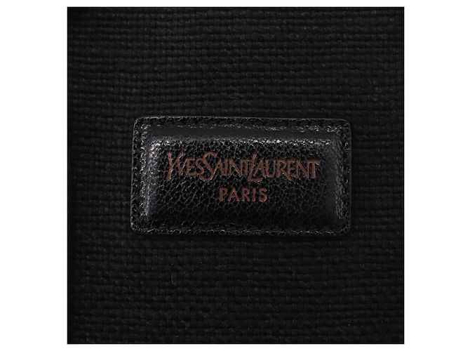 SAINT LAURENT Kahala Hand Bag Canvas Black Gold - vista 17