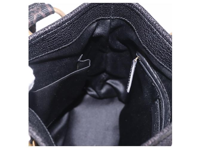 SAINT LAURENT Kahala Hand Bag Canvas Black Gold - vista 20