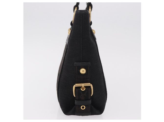 SAINT LAURENT Kahala Hand Bag Canvas Black Gold - vista 3