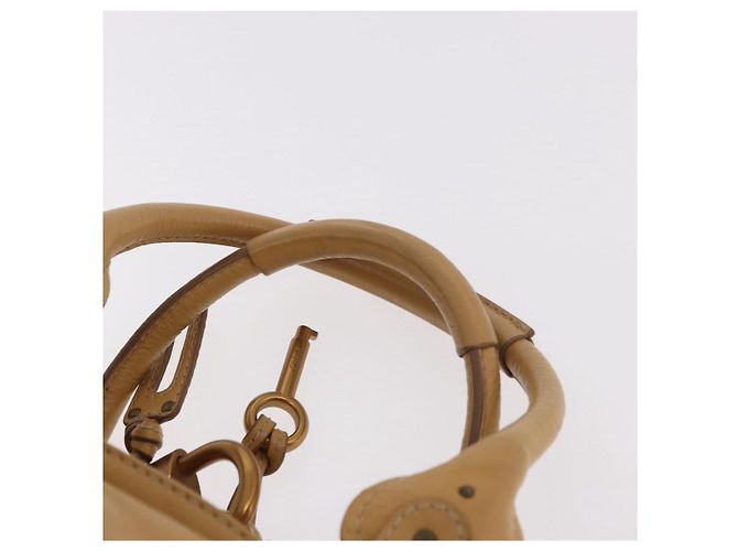Chloé Chloe Paddington Hand Bag Leather Beige Gold Silver - vista 14