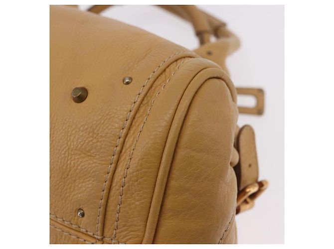 Chloé Chloe Paddington Hand Bag Leather Beige Gold Silver - vista 15