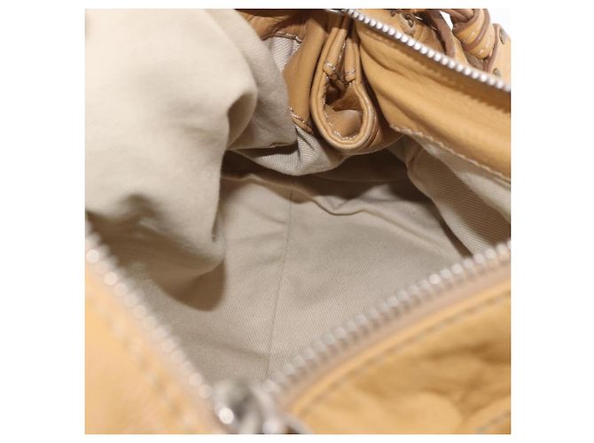 Chloé Chloe Paddington Hand Bag Leather Beige Gold Silver - vista 22