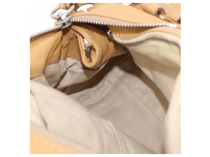 Chloé Chloe Paddington Hand Bag Leather Beige Gold Silver - vista 23