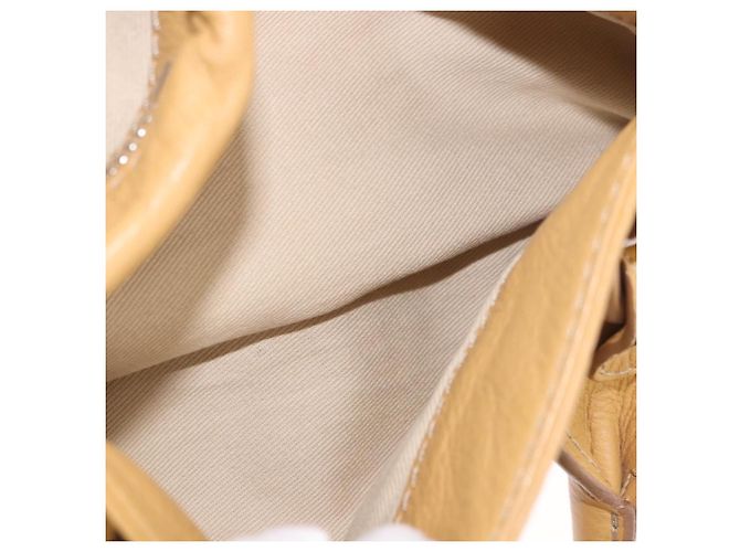Chloé Chloe Paddington Hand Bag Leather Beige Gold Silver - vista 27