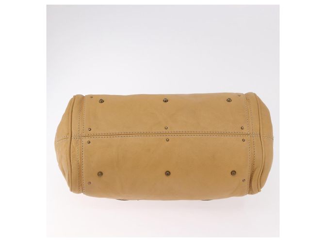 Chloé Chloe Paddington Hand Bag Leather Beige Gold Silver - vista 5