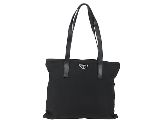 PRADA Tote Bag Nylon Black Silver - vista 13