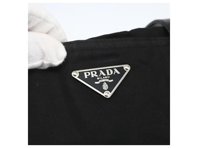 PRADA Tote Bag Nylon Black Silver - vista 17