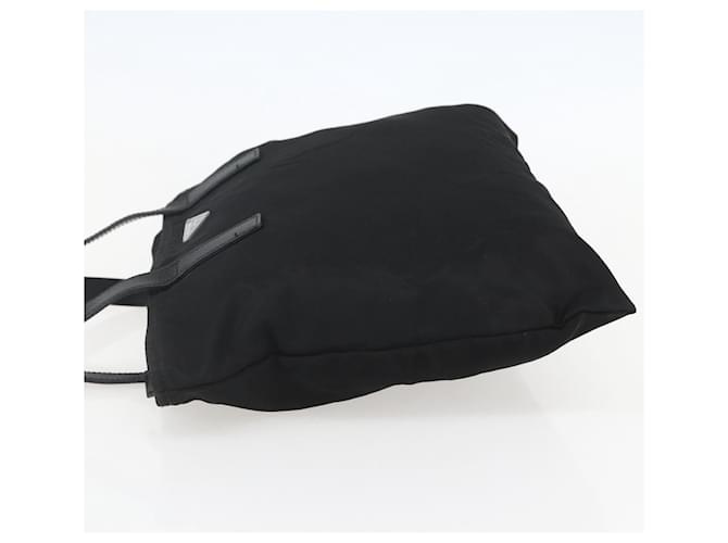 PRADA Tote Bag Nylon Black Silver - vista 3