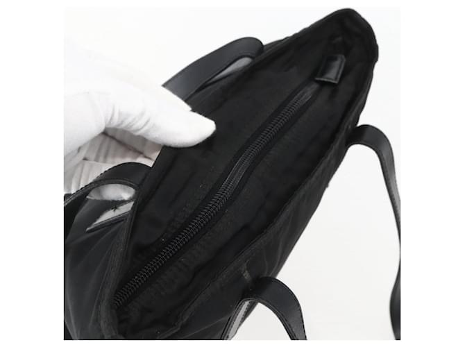 PRADA Tote Bag Nylon Black Silver - vista 6