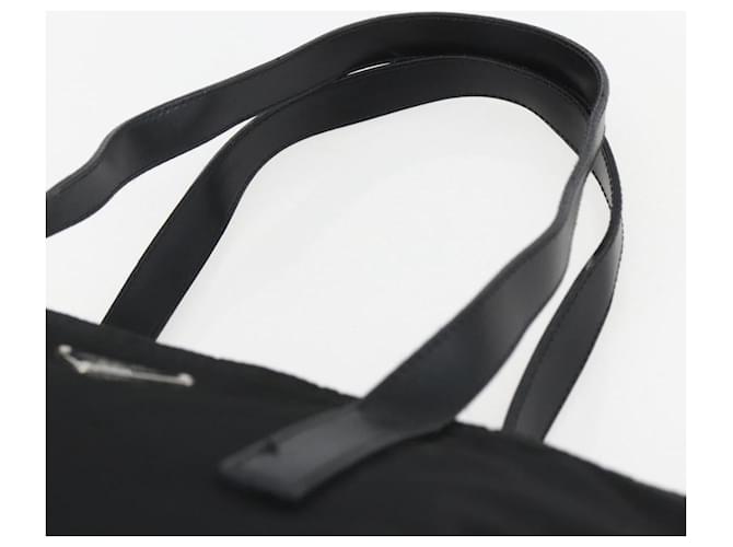 PRADA Tote Bag Nylon Black Silver - vista 8