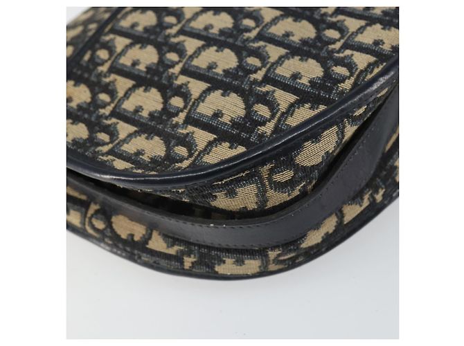 Christian Dior Trotter Canvas Shoulder Bag Navy Gold - vista 16