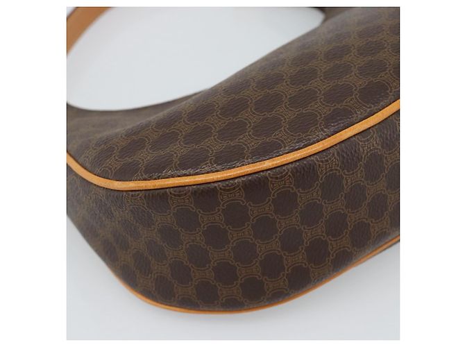 Céline CELINE Macadam Canvas Hand Bag PVC Leather Brown Gold - vista 11